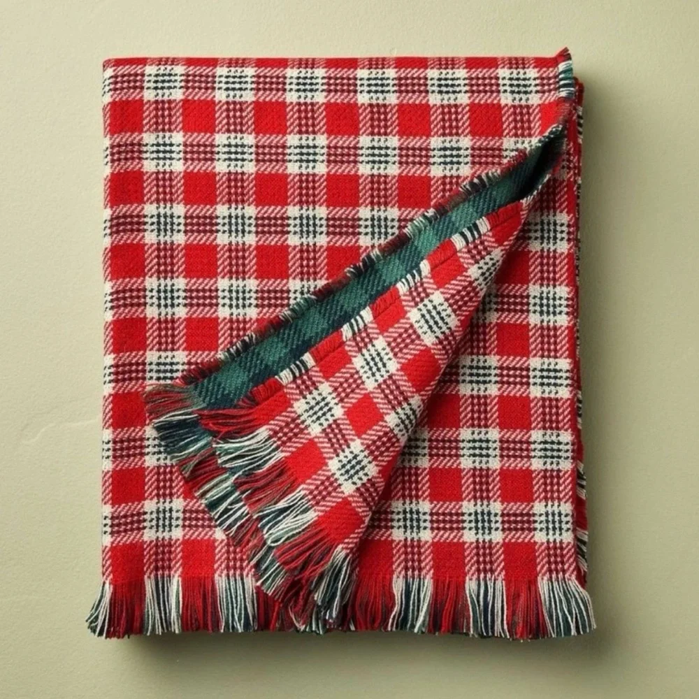 Hearth & Hand with Magnolia 50x60 Vintage Plaid Reversible Brushed Woven Throw